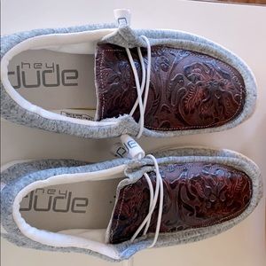 Women’s custom hey dude size 10